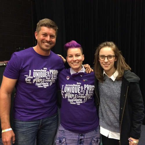 David Graham and Amy McNeilage at Wear it Purple day Colo High School