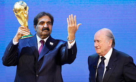 The Emir of Qatar Demanding more applause from the losing bidders