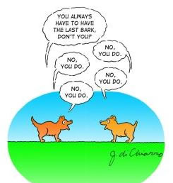 dogs arguing